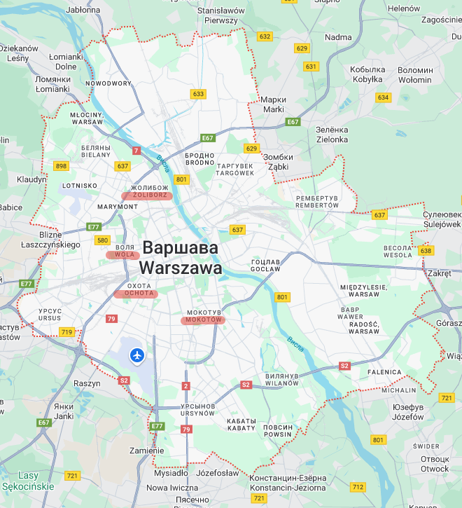 Подчеркнуты места сражений, поименованные в статье, аппликация Автора