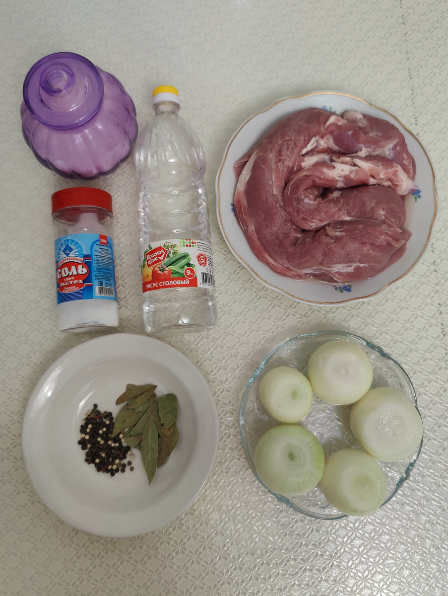 Ингредиенты для приготовления шашлыка из СССР