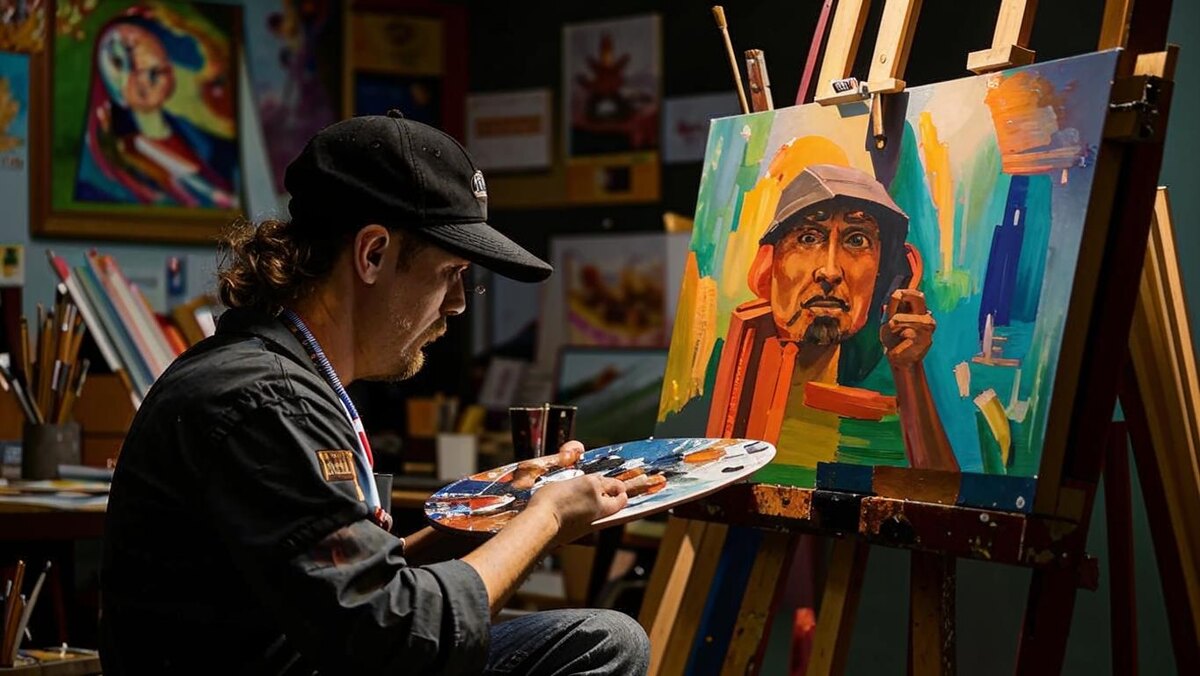 Веб-дизайнер как творец: сгенерировано в Kandidsky