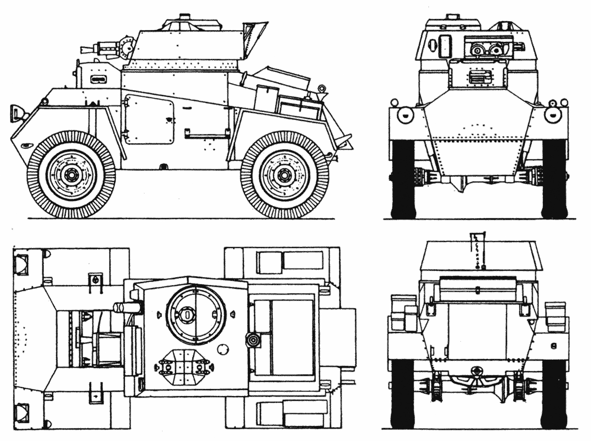 Чертежи бронеавтомобиля Guy. Фотография в свободном доступе.