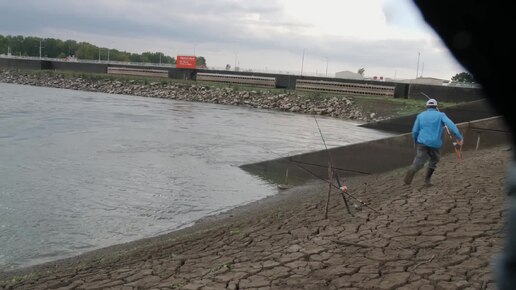 В Этом БУШУЮЩЕМ Водосбросе ЧУДОВИЩНЫЙ Сом Охотился за 100-фунтовым сомом_1080p