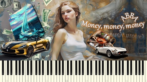 ABBA - Money, money, money (piano tutorial) [НОТЫ + MIDI]