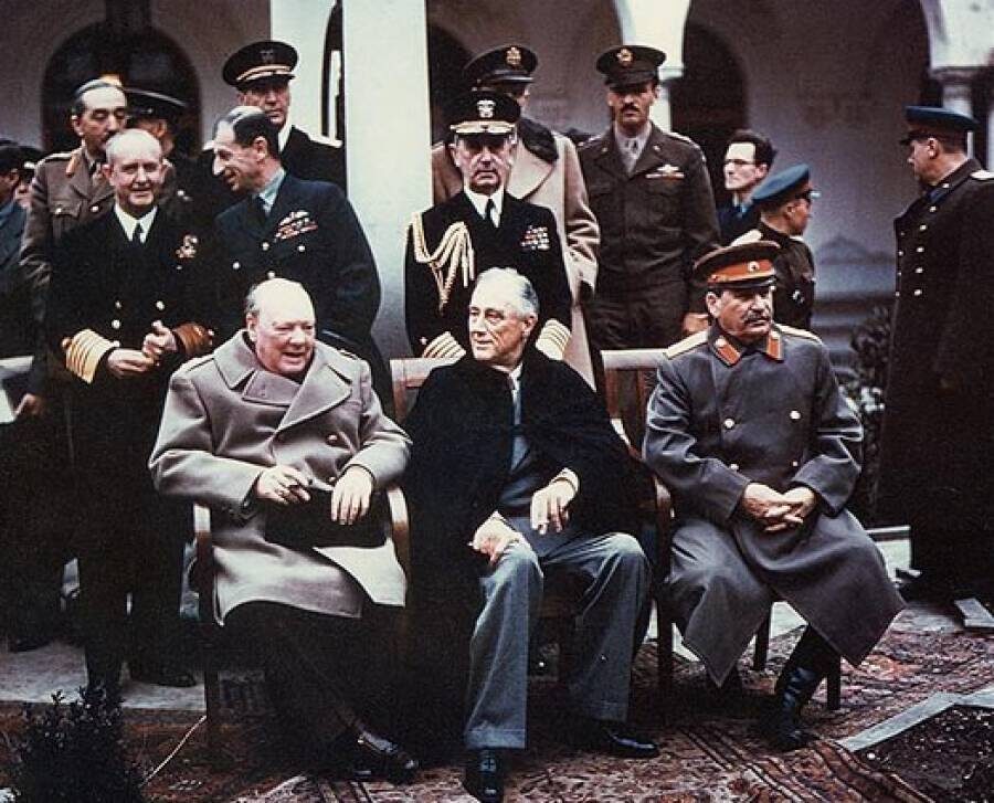 Ялтинская конференция "трёх" в Ливадийском дворце (февраль 1945 года) 