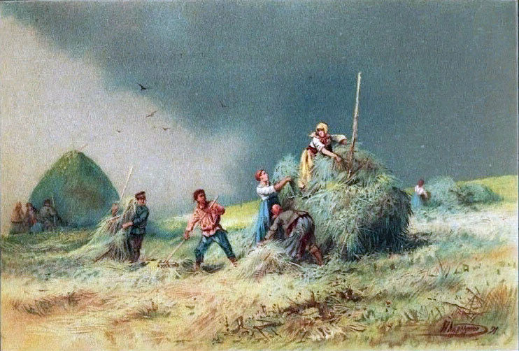 Крестьяне. Художник Николай Каразин.