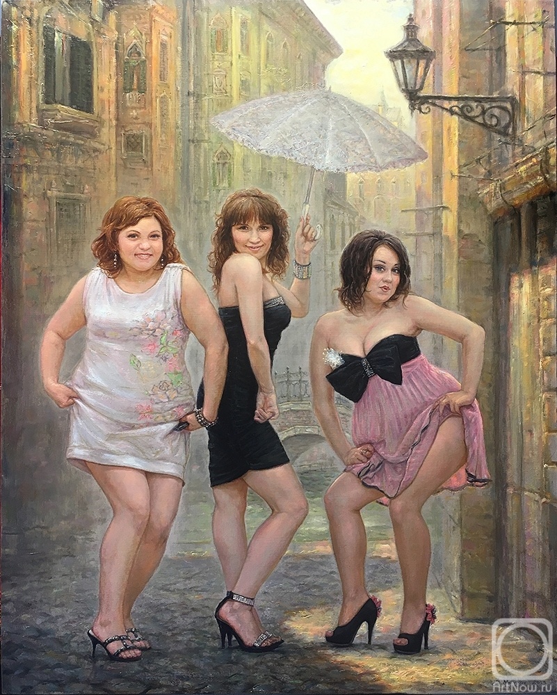  © Игорь Майков. «Наши» девчонки. Холст, масло. 100  x 80см. 2015 г.