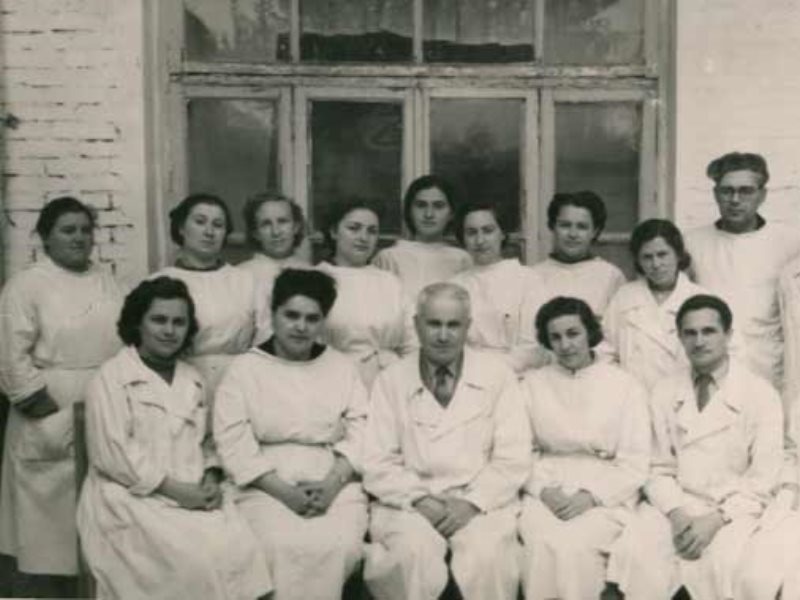 Коллектив кафедры нервных болезней СОГМИ. 1955 г.