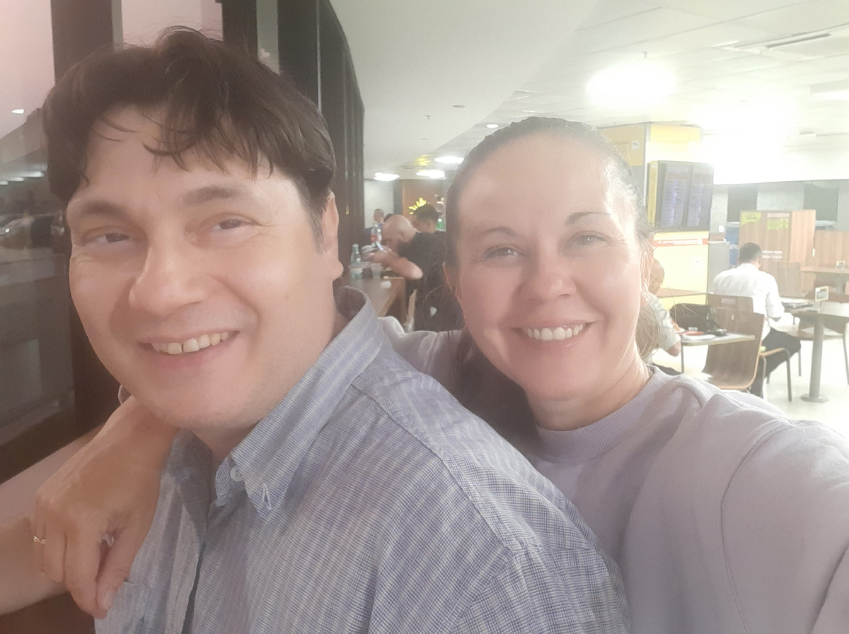 Элио и я. В аэропорту Гуарульос (Сан-Паулу).