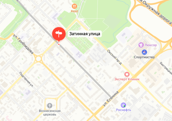 Район ул. Затинной. Рязань