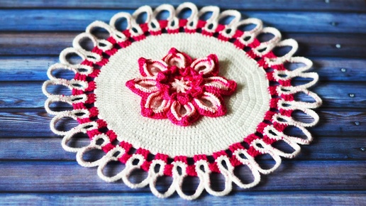 Салфетка крючком. Мастер класс и схема. Doily crochet