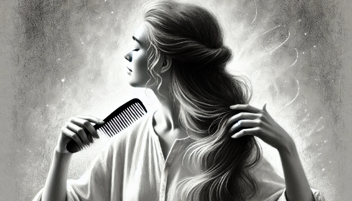 Она провела расческой по волосам, и те моментально изменили цвет