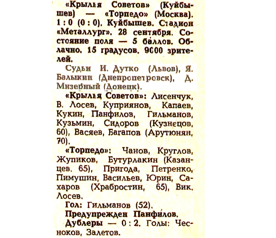 "Советский спорт", № 226 (9745), воскресенье, 30 сентября 1979 г. С. 3. С некоторой корректировкой автора ИстАрх.