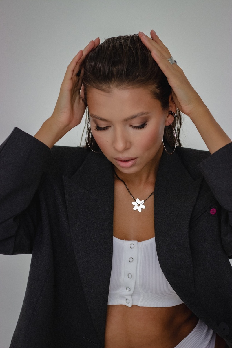 Серебряное колье "Расцветай"