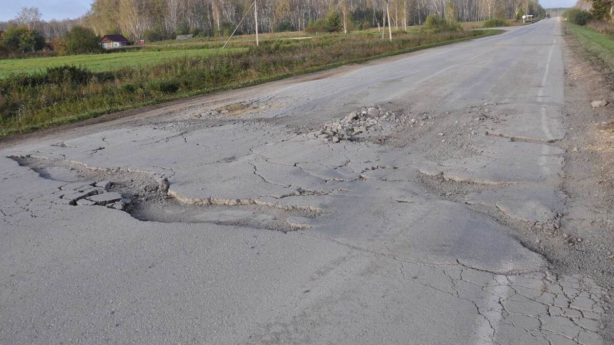 Состояние дороги перед селом Гусельниково