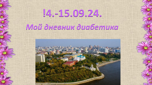 14.=15.09.24. Мой дневник диабетика