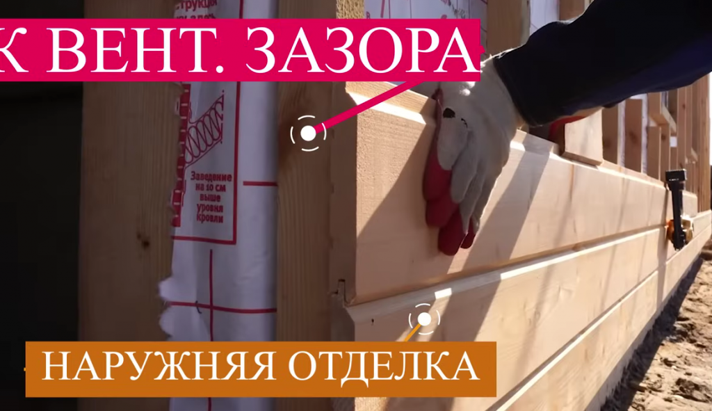Вентзазор располагается между наружной стеной и облицовкой дома (фасадный или кровельный материалы)