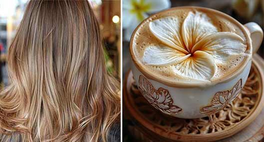 Окрашивание волос в оттенках "Латте"