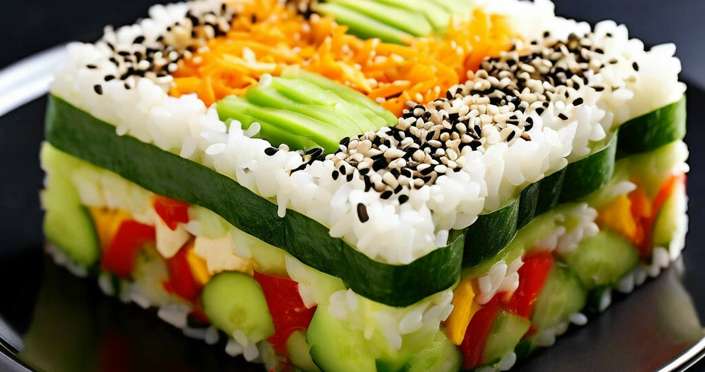 Суши-торт - новый взгляд на традиционную японскую кухню.