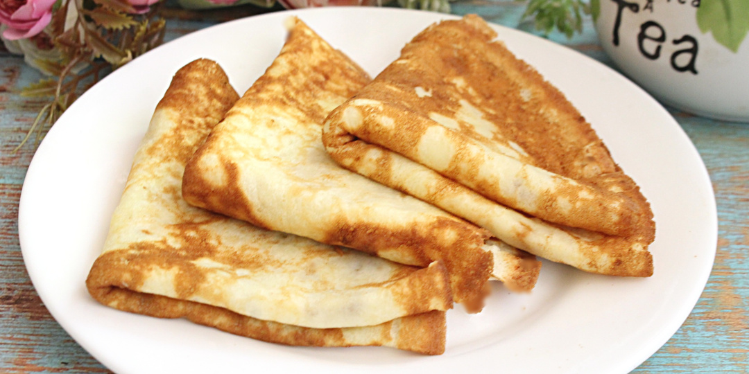 Быстрые творожные блинчики на молоке