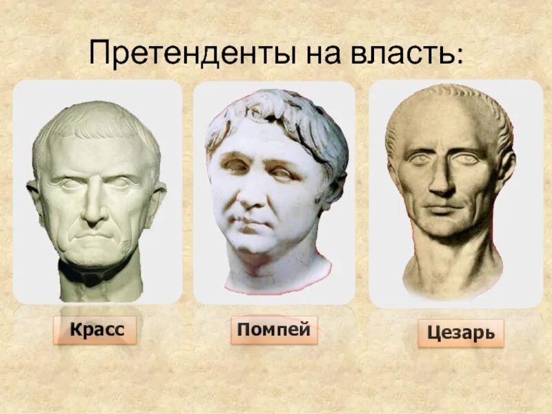 Претенденты на власть в 1 веке до нашей эры.