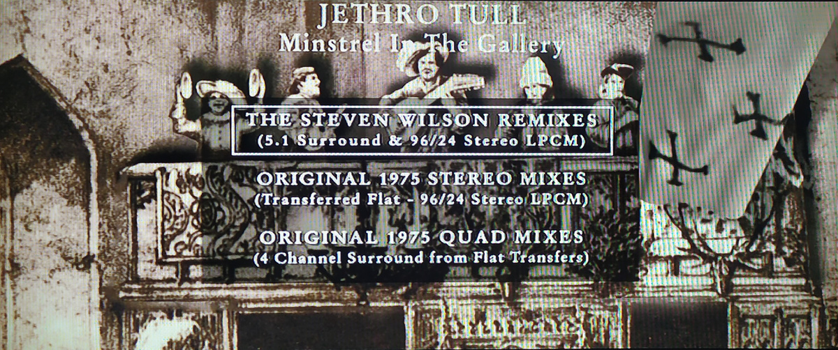 Jethro Tull "Minstrel In The Gallery (40th Anniversary: La Grande Edition)" 2CD + 2DVD - menu