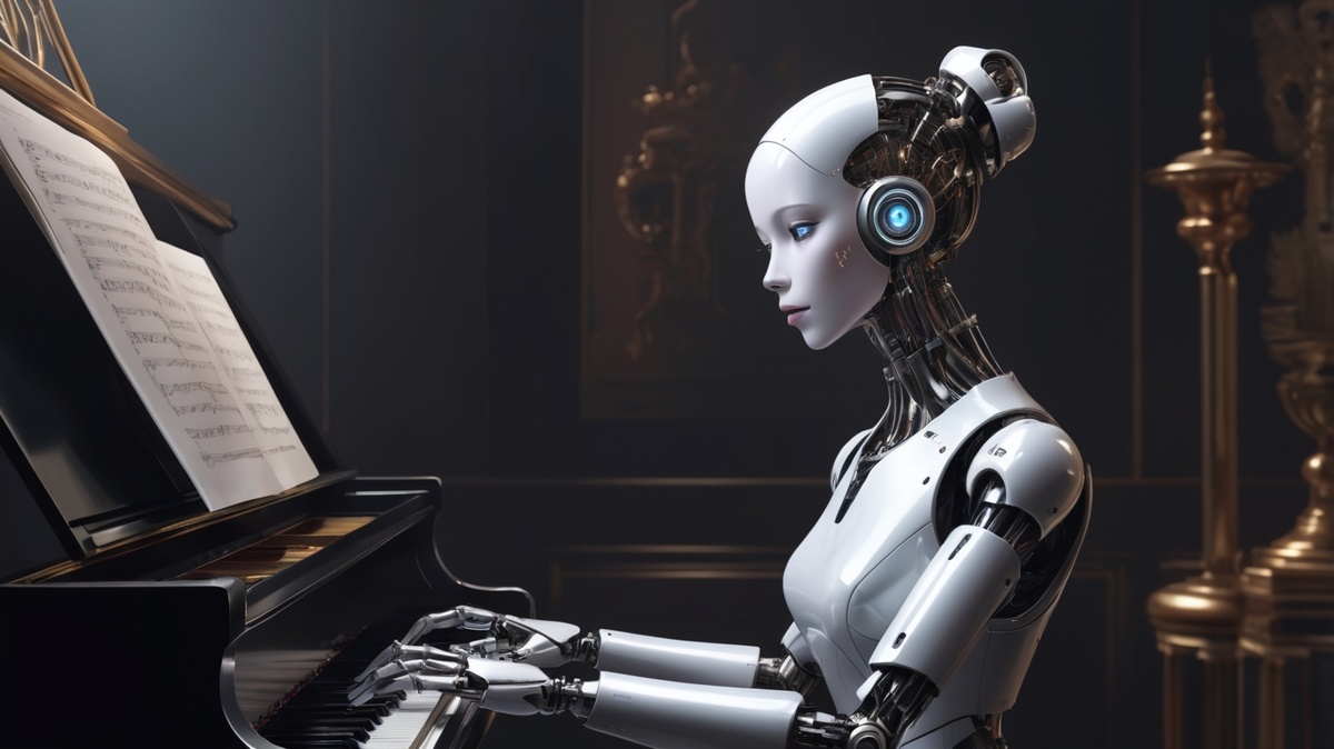 Нейросеть-робот играет мелодию