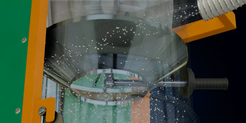 так выглядит кожух-циклон пылесоса NoDust изнутри