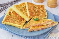 Яичные конвертики с сыром и ветчиной