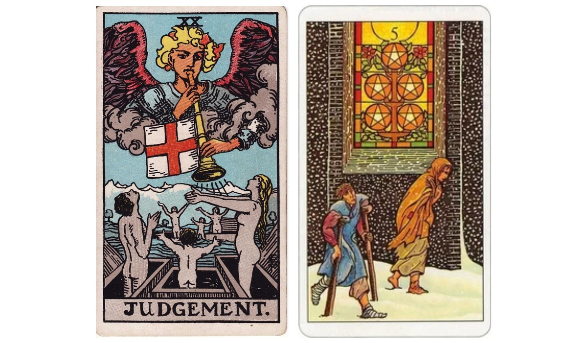 Страшный Суд + 5 Пентаклей - явно читается родовой сценарий