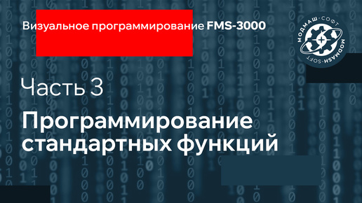 Ч. 3. Программирование стандартных функций. Визуальное программирование FMS-3000.