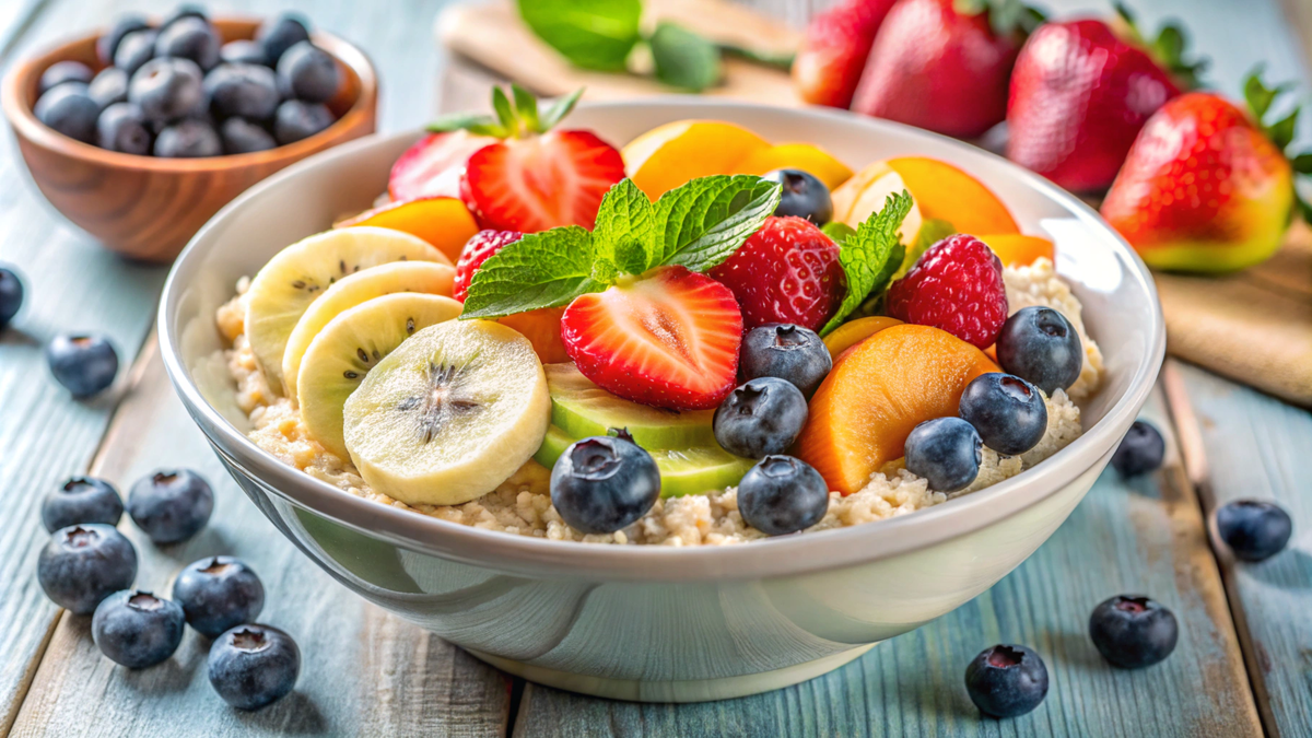 Овсянка с фруктами