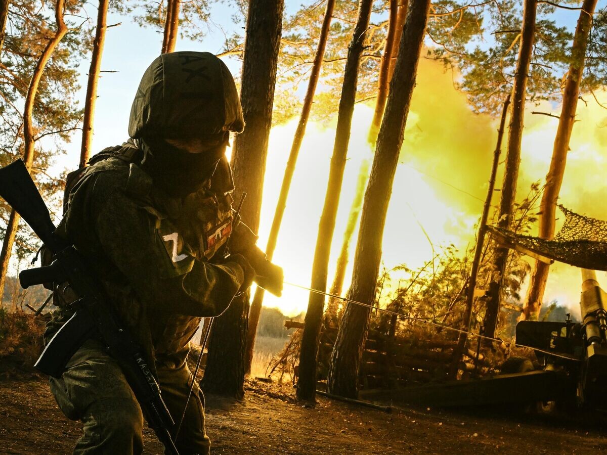    Боевая работа 152-мм пушки 2А3б "Гиацинт-Б" в зоне проведения СВО© РИА Новости / Станислав Красильников