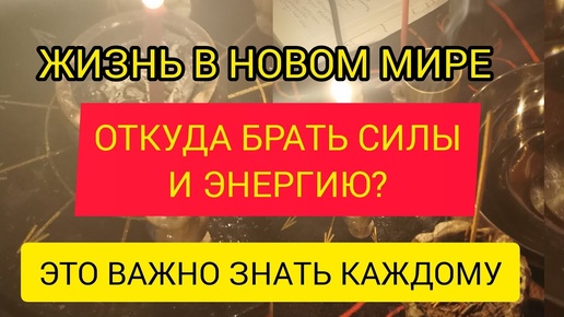 ОТКУДА БРАТЬ СИЛЫ И ЭНЕРГИЮ? ЖИЗНЬ В НОВОМ МИРЕ - КЛЮЧИ К СЧАСТЬЮ