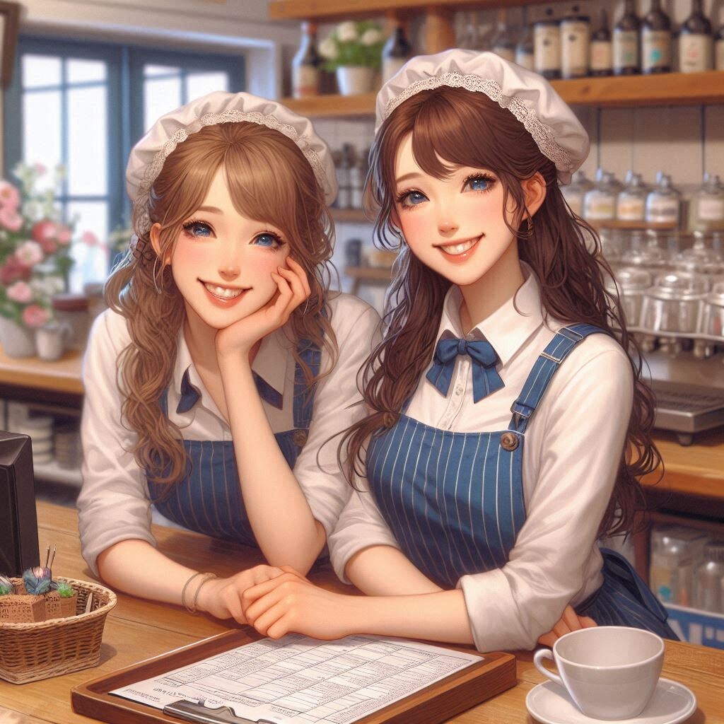 О, история о работе в кафе – это всегда классика! Особенно, когда за прилавком стоят две девушки – Саша и Юля, а в кафе заходят посетители, которые словно вылезли прямиком из фильма «День сурка», только вместо повторяющихся событий у них постоянно повторяются глупые вопросы и странные запросы.---Итак, представьте: маленькое уютное кафе в центре города. Саша и Юля – две подруги, решившие заработать на мечту, которая, скорее всего, включает в себя бегство из страны на какой-нибудь необитаемый остров. Они мило улыбаются, разливают кофе и делают вид, что всё под контролем, хотя, по правде говоря, одна из них в голове уже обдумывает, как продать душу за нормальную смену без странных посетителей.Но это был не тот день. Первая звезда вечера – дама средних лет с претензией на аристократичность, заходит в кафе и сразу же заявляет:  «У вас есть кофе без кофеина, без сахара и без молока?»  Юля, не моргнув глазом, отвечает:  «Конечно, называется "горячая вода", хотите добавить лимон для вкуса?»  Дама делает паузу, смотрит на Юлю с таким лицом, будто та только что предложила ей перейти на "интернет Explorer", и говорит:  «Нет, я хочу кофе, но чтобы он был без кофе.»  Саша тихо шепчет Юле: «Это новый уровень зен-буддизма или просто "меньше кофеина — больше странностей"?»Дальше хуже. Заходит парень в костюме, явно думая, что он звезда какого-то фильма о миллионерах, и с важным видом спрашивает:  «А у вас есть латте с соевым молоком, но чтобы на пенке был рисунок моего кота?»  Саша пытается сохранить серьёзное лицо и отвечает:  «Конечно, а вы хотите видеть его в профиль или полный рост? Может, добавить бусы или корону?»  Парень на секунду задумался, реально оценивая варианты, а Юля в это время уже взбивает молоко с таким видом, будто собирается нарисовать там Мону Лизу.Но апофеозом вечера становится момент, когда в кафе заходит мужчина с явным недовольством в лице. Он подходит к кассе, и первая его фраза — «Почему у вас нет картошки фри?»  Юля: «Потому что это не Макдональдс».  Мужчина с видом философа продолжает: «Но я же у вас уже брал фри!»  Саша не удерживается: «Это было в 2012 году, в другой жизни, в другом кафе. Но если очень хотите, я могу вам предложить картошку с улыбкой.»  Мужчина явно разочарован и заказывает капучино, на которое потом жалуется: «Что-то слишком пенисто...»И вот в такие моменты, когда их смена близится к завершению, Саша и Юля, уставшие, но полные сарказма, садятся за прилавок и начинают обсуждать «лучших» гостей дня.  «Помнишь, того, кто спрашивал, можно ли сделать кофе на воде из-под крана, потому что минералка ему как-то не зашла?» — смеётся Юля.  «А как насчёт той дамы, которая просила "кофе, чтобы было как в Италии, но не как в Турции"? Похоже, она думает, что мы тут прям в культурном центре мирового бариста!» — вторит ей Саша.И как только они надеются, что день наконец-то закончился, дверь снова открывается, и на пороге появляется старичок, который подходит к кассе и говорит:  «Девочки, можно мне кофе покрепче, но чтоб я потом спал, как младенец?»  Юля делает паузу и с абсолютно серьёзным лицом говорит:  «Конечно, дедушка, сейчас добавлю туда капельку магии и немножко надежды!»  Саша, слыша это, едва сдерживает смех, думая: «И ведь они возвращаются... каждый день...»И так проходит их день за днем: море странных запросов, реки сарказма и капучино, и на всё это — улыбки, как в рекламе зубной пасты. Потому что только так можно пережить работу в кафе и сохранить хотя бы каплю здравого смысла.