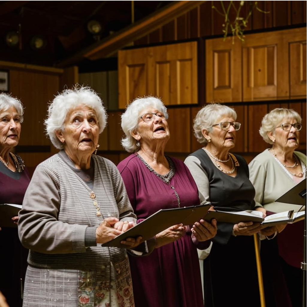 это не наш хор, это юмор. Наши хористки - молодые и красивые