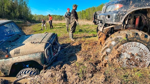 OFF ROAD Subaru и BMW X5 едут через реку вместе с УАЗами Land Rover всех сделал?