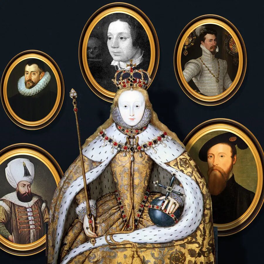 Елизавета Тюдор, Султан Мурад III, Томас Сеймур, Сэр Фрэнсис Уолсингем, Екатерина Эшли.. Открытый источник