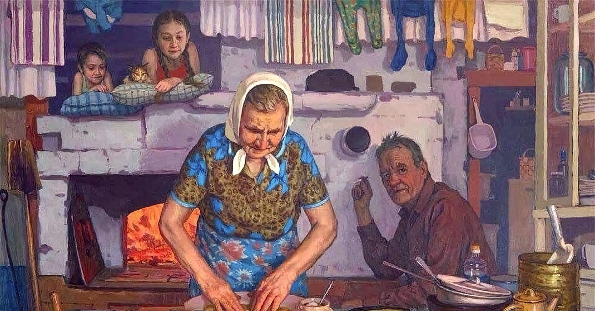 Художник Павел Попов "Бабушкины пирожки"