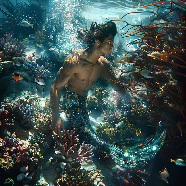 Нерид - человекоподобный обитатель подводных глубин.