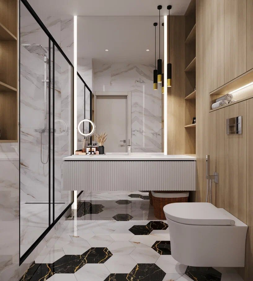 Вот так это выглядит в двушке в ЖК LIFE Варшавская: DOMEO