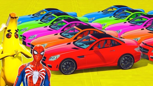 GTA V Epic New Stunt Race For Car Racing Challenge by Trevor and Shark spider-man