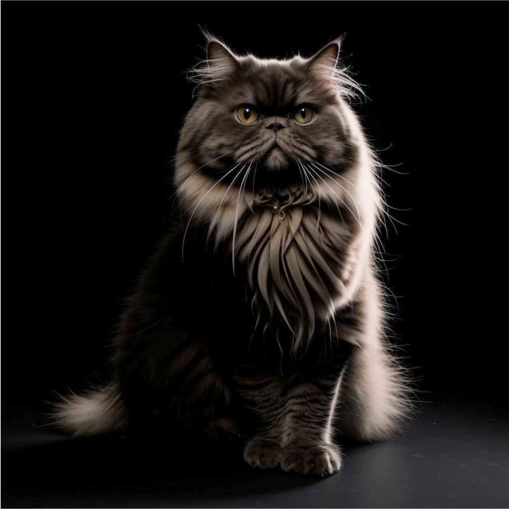 Черный дым в длинношерстном варианте