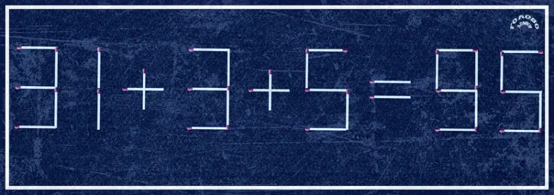 Тест со спичками - передвиньте две спички