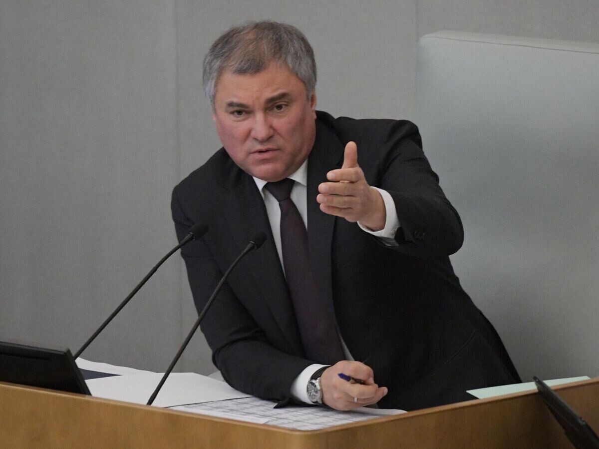     Председатель Государственной Думы РФ Вячеслав Володин на пленарном заседании Госдумы© РИА Новости / Владимир Федоренко