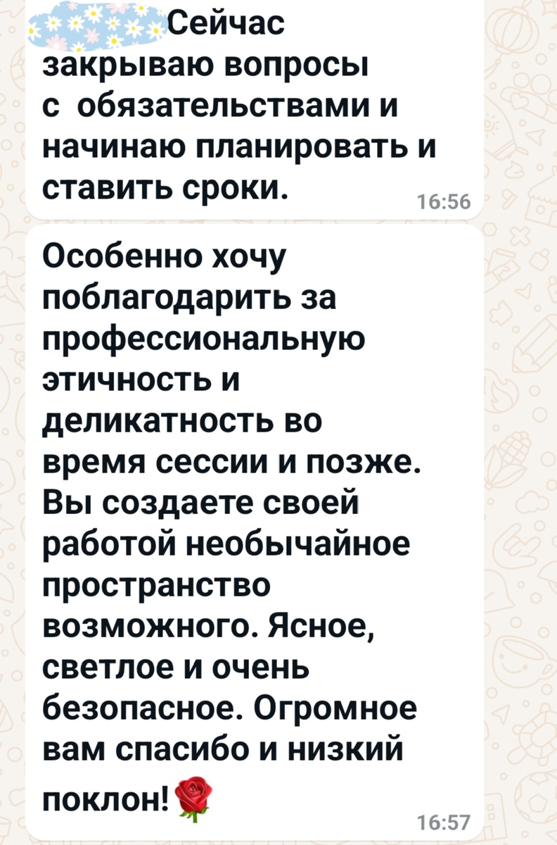 Скрин  переписки с N.