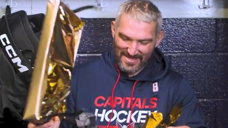    Александр Овечкин.Скриншот видео из соцсетей «Вашингтона»