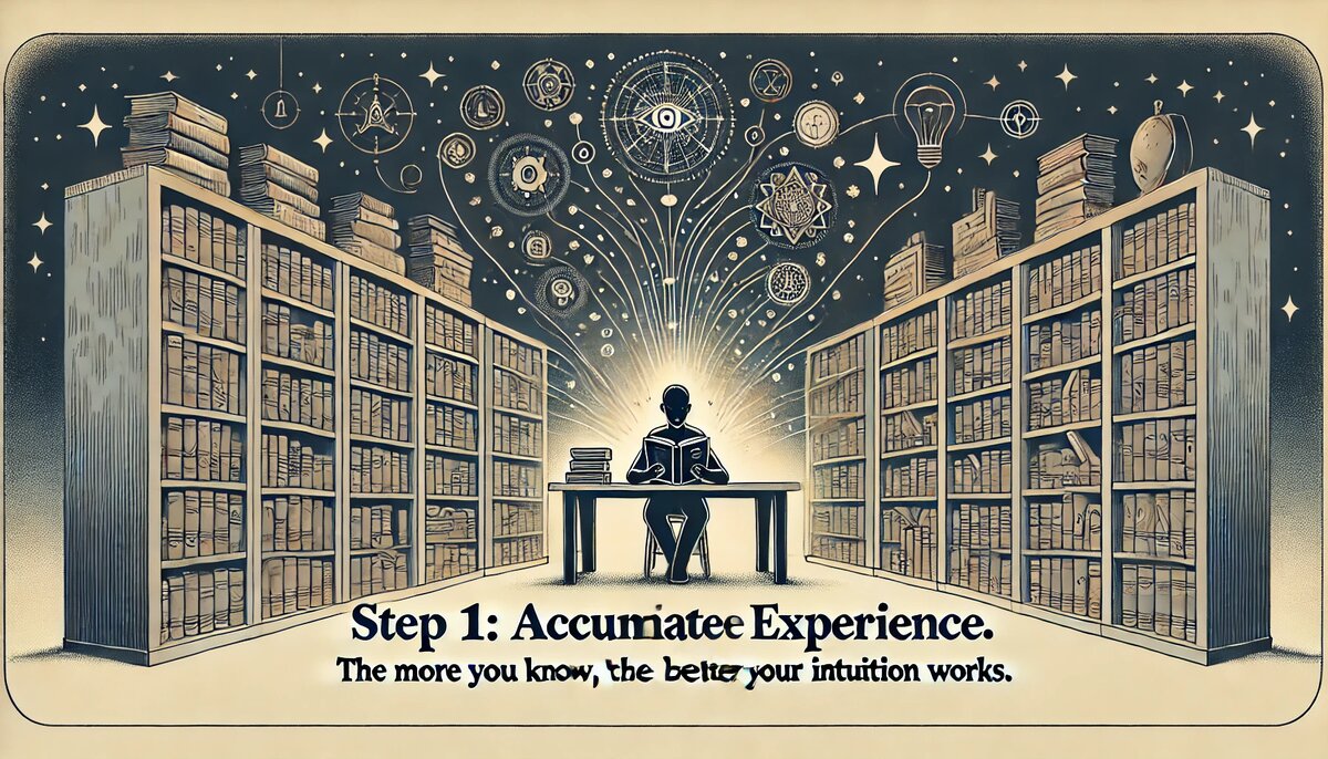 Развивайте интуицию через опыт. Чем больше вы знаете, тем лучше работает ваша интуиция.