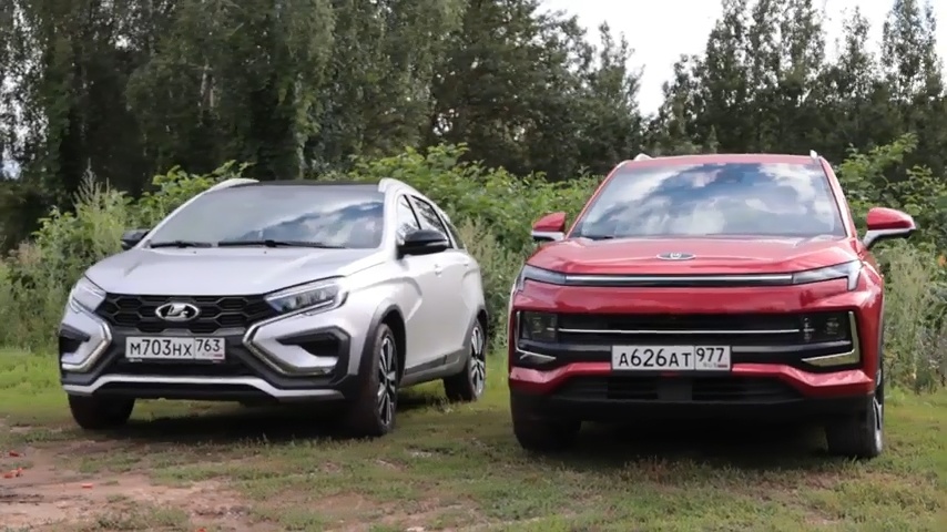 Lada Vesta SW Cross и Moskvich 3