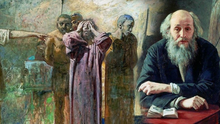 Н. Ге и его "Голгофа". Коллаж.