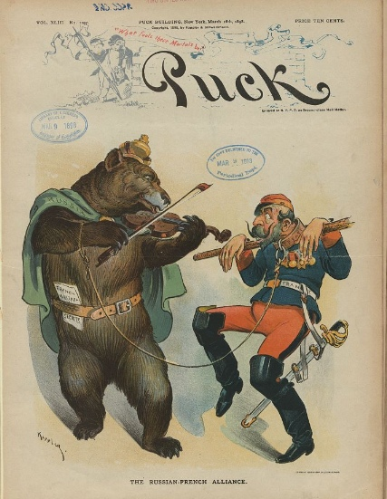 Естественная реакция на союз России и Франции других европейских держав