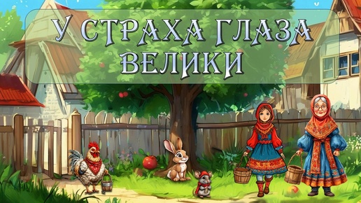 У страха глаза велики. Русская народная сказка. Аудиосказка.